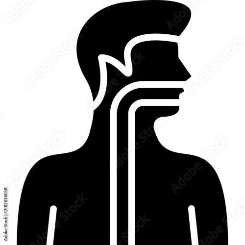 Fotografie Esophagus Vector Icon