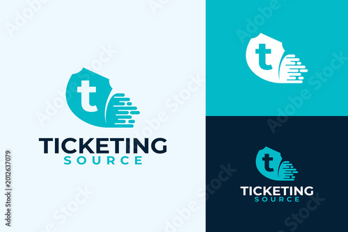 Letter T Ticketing Source Logo Design 