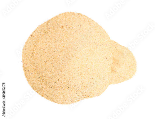 Heap of light beach sand on...