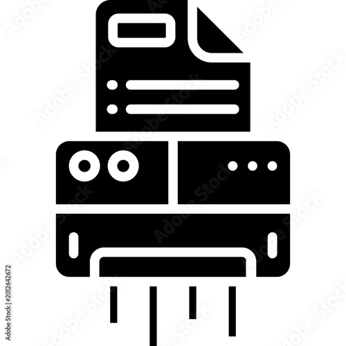 Fotografía Shredder Vector Icon