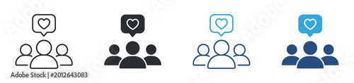 Tableau sur toile Customer engagement icon set