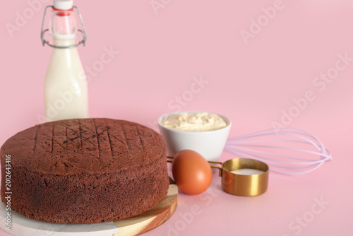 Delicious chocolate sponge ...