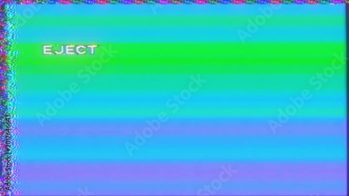 VHS recorder EJECT flickering noise screen flickering lines no signal screen.