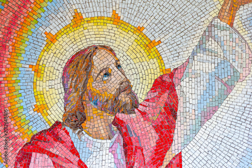 Foto Mosaic of the Proclamation of the Kingdom of God, the Third Luminous Mystery of the Rosary – Sanctuary of the Queen of Peace, Medjugorje