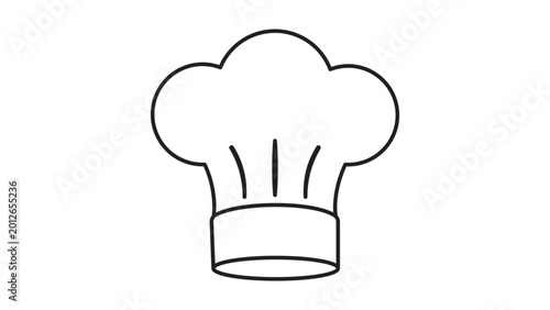 Schilderij op canvas Chef hat vector illustration with editable stroke for restaurant branding
