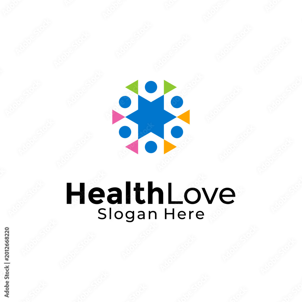 Fototapeta premium Vector wellness people community logo design template