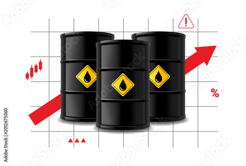 Canvas Print Concept of Growing Oil Prices