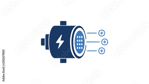 Obraz na płótnie Sophisticated ion thruster spacecraft propulsion vector illustration, featuring a detailed engine design for aerospace technology graphics, futuristic rocket engine icon for space exploration