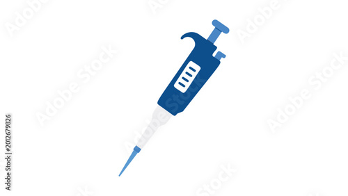 Photos Scientific lab pipette vector icon illustration, laboratory dropper equipment for chemistry and biology research experiments, minimalist hand-drawn line art graphic isolated on white background