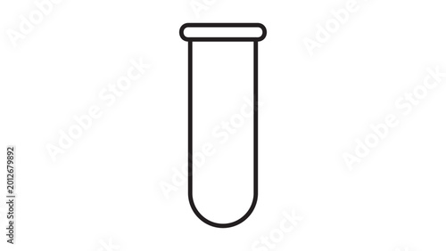 Foto Minimalist science test tube vector icon illustration with an editable stroke, perfect for chemistry experiments, medical research, and healthcare design projects with adjustable line weight