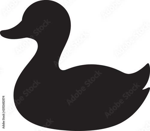 White duck vector illustration wildlife bird icon design