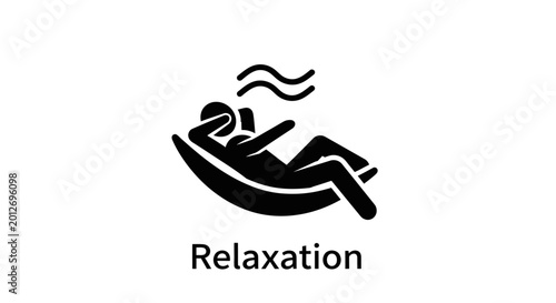 Fotografie Person Relaxing in Hammock Icon.