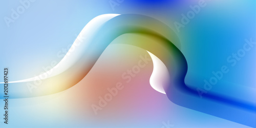 Abstract gradient image, futuristic fluid motion, neon glow design, smooth curve shapes, digital wallpaper art, gradient soft light, futuristic style