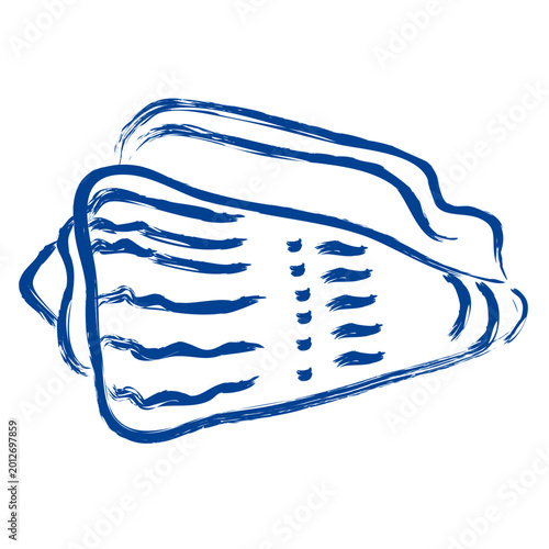 Konstfotografi Stylized shell of the rapana whelk, a predatory marine gastropod, decorative twisted seashell