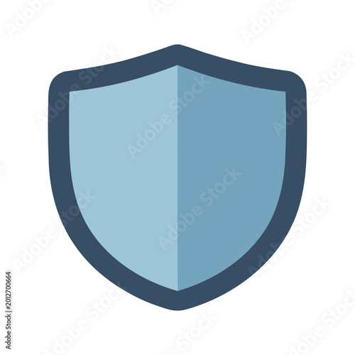 Free Download Simple illustration of a light blue shield with a dark blue outline - GFXLoad