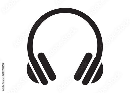 Konstfotografi headphone logo silhouette vector, audio headphones logo silhouette vector illustration, gaming headphones vector, audio equipment logo, bluetooth headphone logo silhouette design on white background