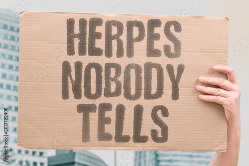 Foto "Herpes Nobody Tells" Social stigma around herpes leads many infected individuals to avoid disclosing status