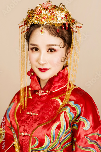 Fotografi Asian ancient costume women's style