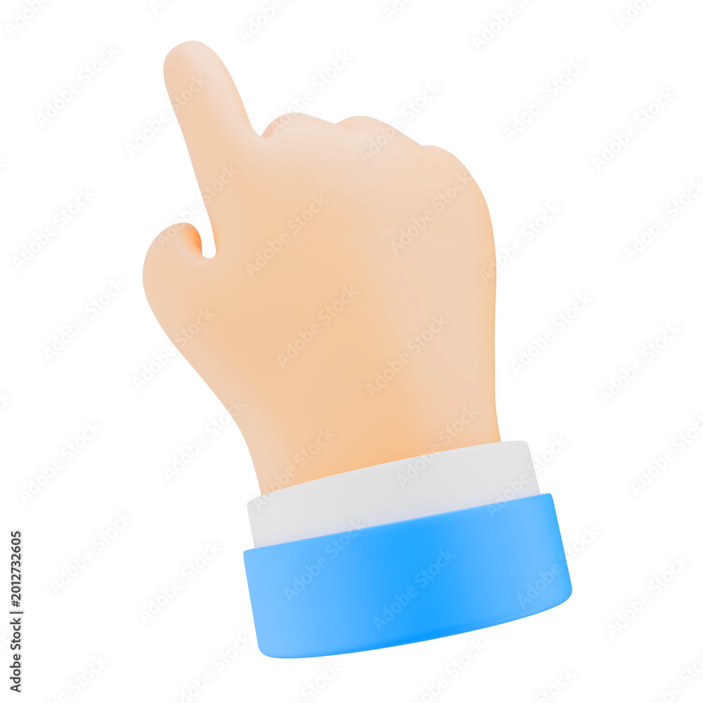 Fototapeta premium 3d pointing hand gesture 