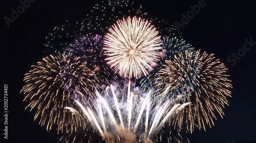 Spectacular Fireworks Display Illuminating the Night Sky with Vibrant Colors 6.