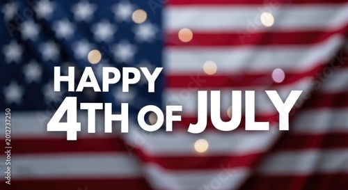 Happy 4th of july american independence day celebration with us flag background