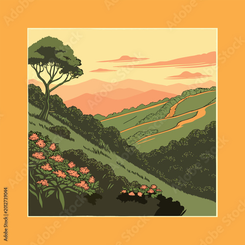 Tableau sur toile Phra that si maha pho mongkol boom chum at doi mae slong, chiang rai, thailand
