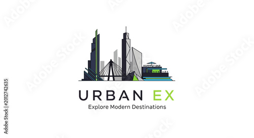 Photos Urban travel and modern city destinations logo.