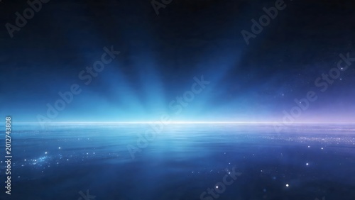 Cosmic seascape with starlight