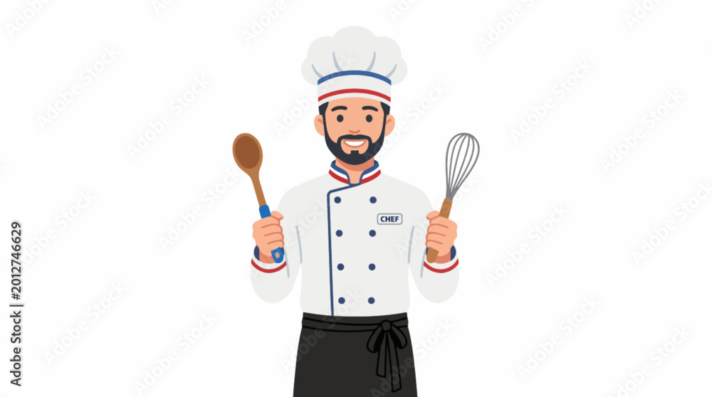 Naklejka premium isolated vector of a chef