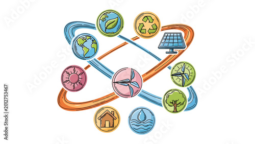 Photography Sustainable Ecosystems: A captivating illustration of the interconnectedness of eco-friendly elements, showcasing a commitment to a greener future
