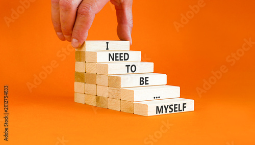 Fotografie I need to be myself symbol
