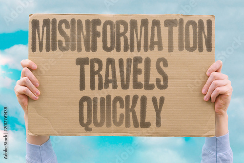 Slika na platnu "Misinformation Travels Quickly" False narratives circulate through digital networks before fact-checkers can formulate responses
