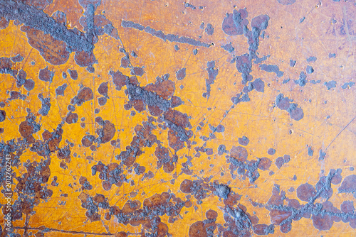 Orange Rust Metal Texture Background with Corrosion and Grunge Surface