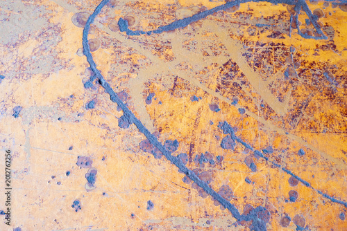 Orange Rust Metal Texture Background with Corrosion and Grunge Surface