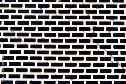 White Brick Pattern Wall Texture Background with Cracked Surface Detail