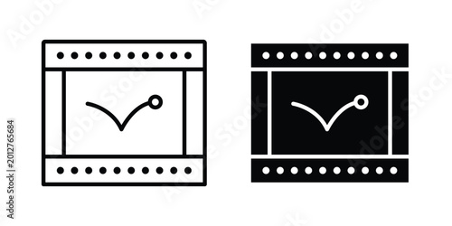 Bild auf Leinwand Animated icon design collection in black