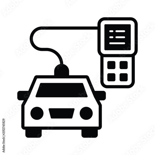 Slika na platnu GPS Tracking Vector Icon which can easily modify or edit