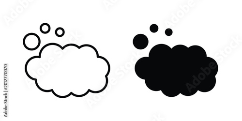 Cuadro en lienzo Foam icon design collection in black