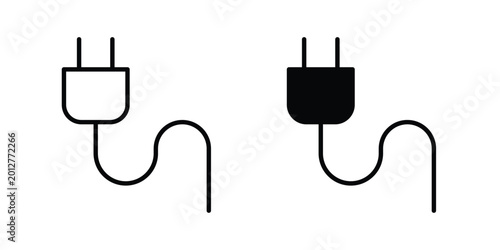 Фотография Plug icon design collection in black
