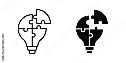 Schilderij op canvas Problem solving icon design collection in black