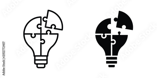 Schilderij op canvas Problem solving icon design collection in black