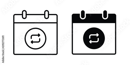Photos Recurring payments icon design collection in black