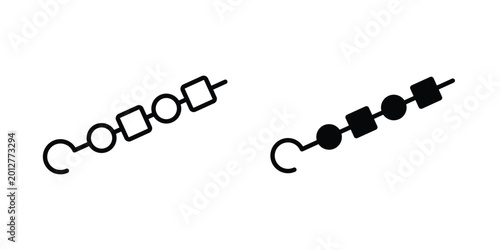 Tableau sur toile Skewer icon design collection in black