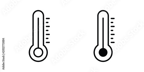 Foto Temperature icon design collection in black