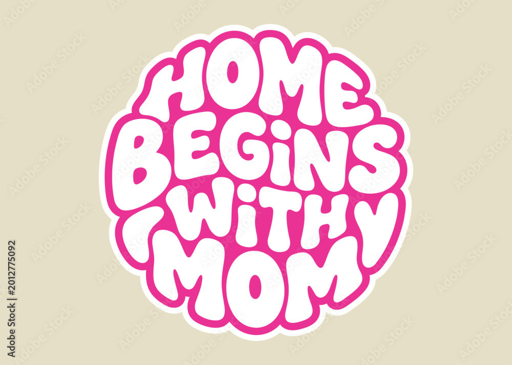 Naklejka premium Motherhood quote graphic with pink and white typography for home decor and gifts