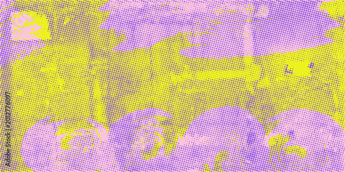 Foto Colorful halftone overlay print texture vector background retro risograph grain