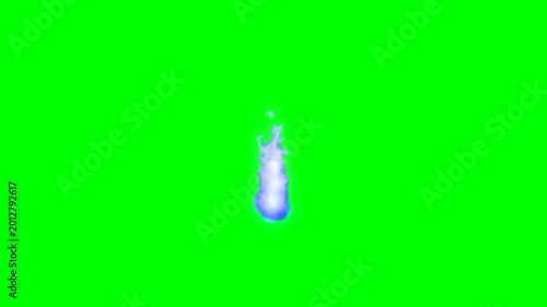 炎_Blue_(グリーンバック)