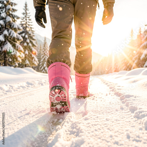 walking in snow