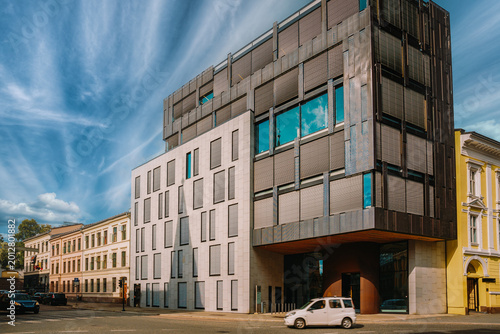 Photography Modern architecture office building facade in central Oslo