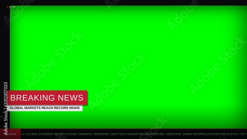 Modern Breaking News Broadcast Animation with Green Screen Chroma Key | Professional News Overlay